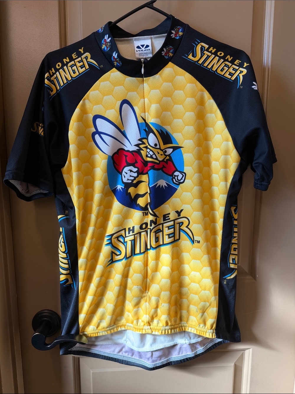 Honey Stinger Men’s Yellow & Black Cycling Jersey